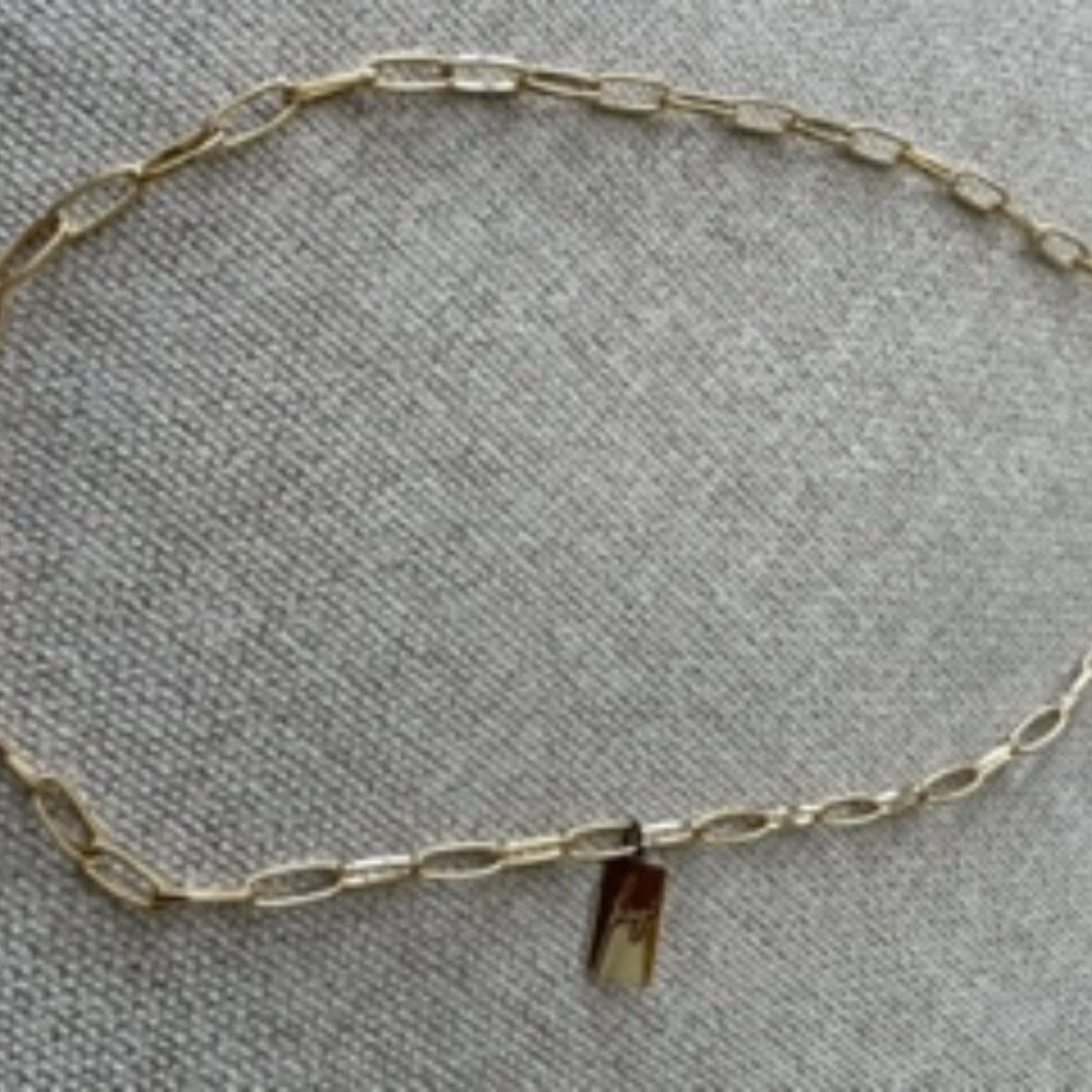 BIAGI classic designer paper clip link necklace